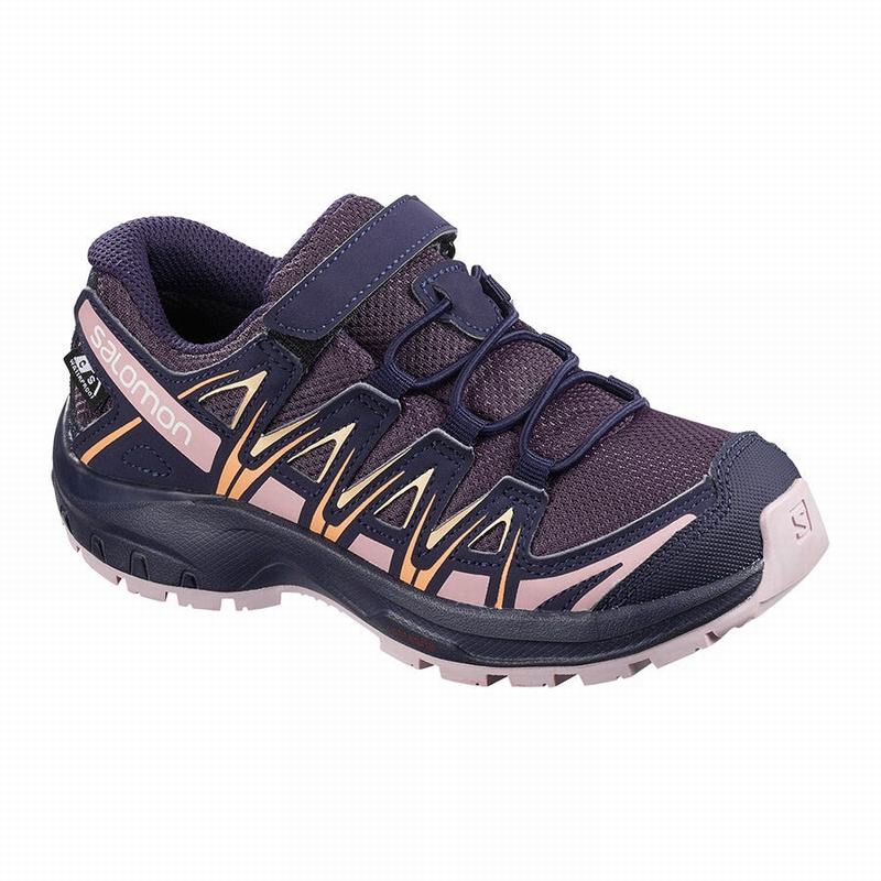 SALOMON XA PRO 3D CSWP K Philippines - Kids' Trail Running Shoes - Purple/Blue | 395614-LBC